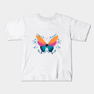 Floral Butterfly Kids T-Shirt